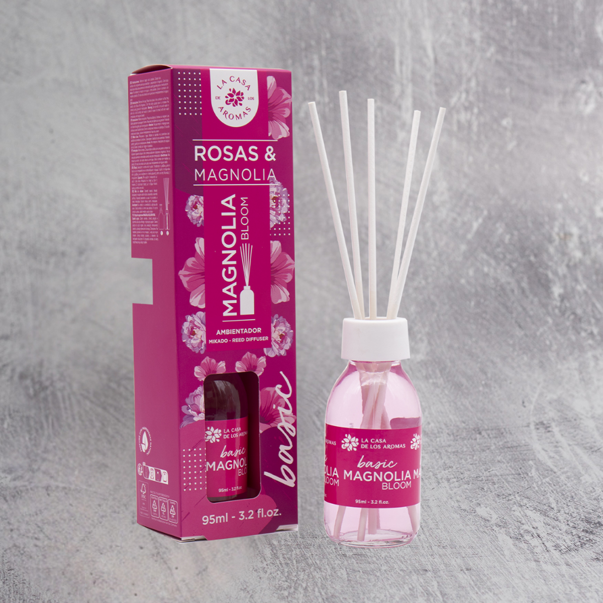 Αρωματικό Χώρου 95ml Με Στικς La Casa De Los Aromas 050351 Magnolia Bloom