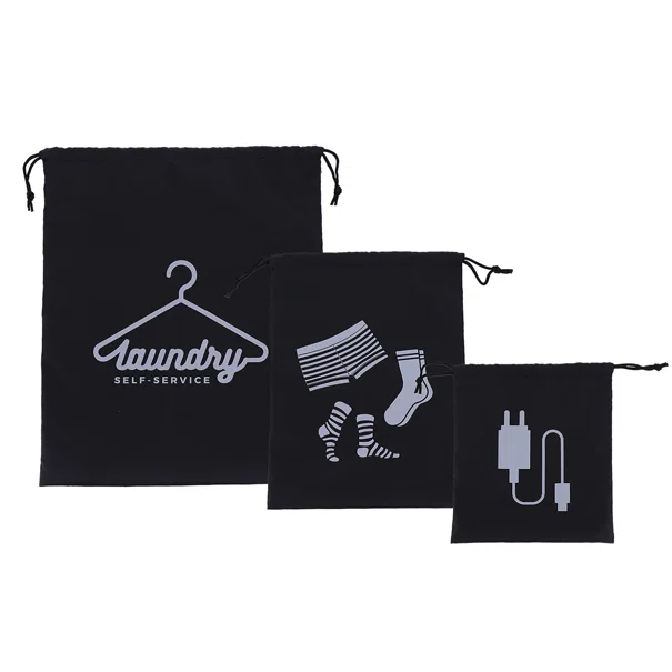 Θήκες Οργάνωσης Ταξιδίου (Σετ 3τμχ) T-D Drawstring Black 20600103