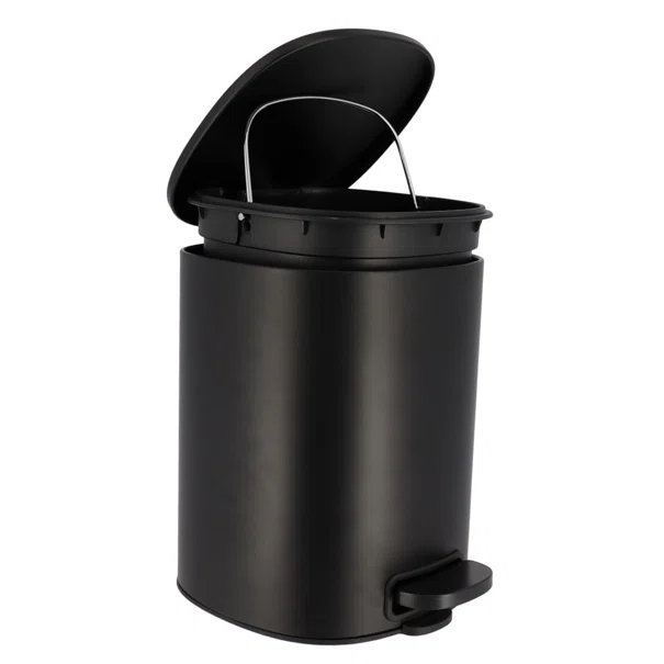 Κάδος Απορριμμάτων Μπάνιου (25.2x20x27) T-D 5lt Black 6535108