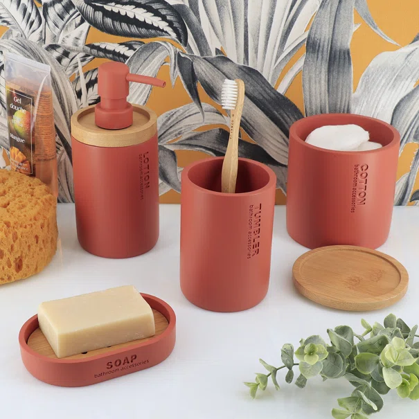 Βαμβακοθήκη (Φ9.5x11) T-D Terracotta/Bamboo 67101125