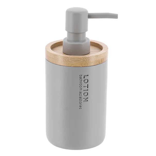 Dispenser Μπάνιου 280ml (Φ7.5x17) T-D L.Grey/Bamboo 62101183