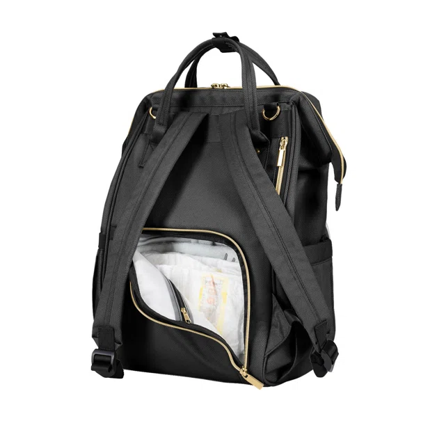 Τσάντα Αλλαξιέρα Backpack (32x18x41) Kikka Boo Siena Black - Gold 2025
