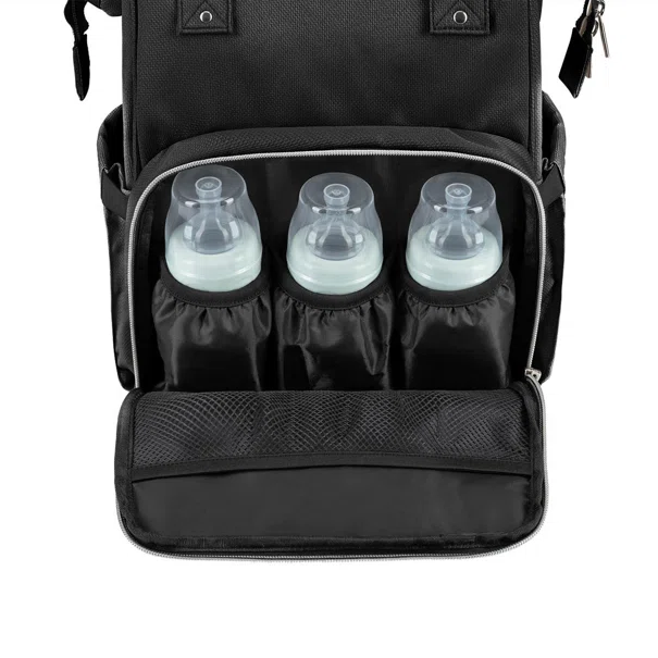 Τσάντα Αλλαξιέρα Backpack (32x18x41) Kikka Boo Siena Black - Silver 2025