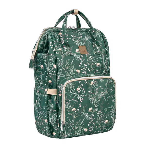 Τσάντα Αλλαξιέρα Backpack (30x24x45) Kikka Boo Siena Luxe Secret Garden Deep Green