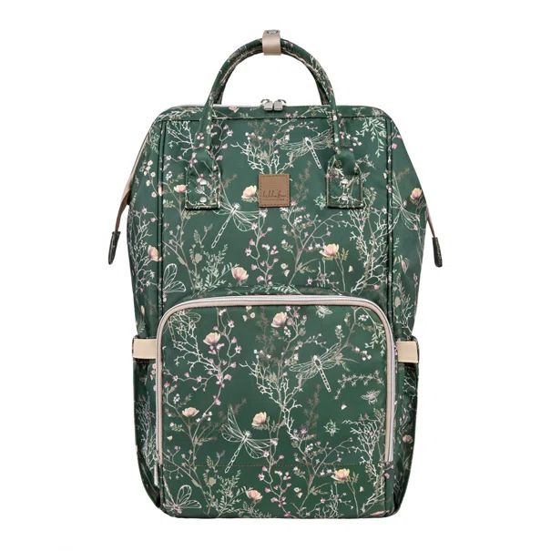 Τσάντα Αλλαξιέρα Backpack (30x24x45) Kikka Boo Siena Luxe Secret Garden Deep Green
