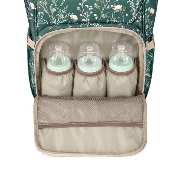 Τσάντα Αλλαξιέρα Backpack (30x24x45) Kikka Boo Siena Luxe Secret Garden Deep Green