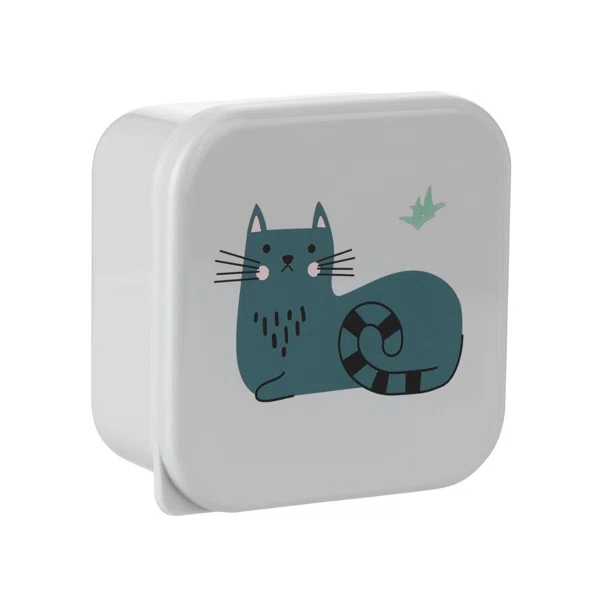 Φαγητοδοχεία (Σετ 4τμχ) Kikka Boo Kitty Cat Grey