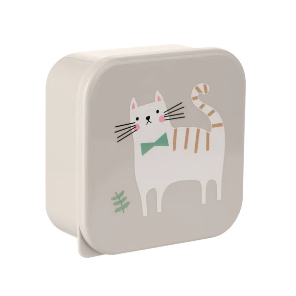 Φαγητοδοχεία (Σετ 4τμχ) Kikka Boo Kitty Cat Grey
