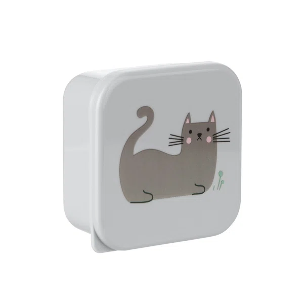 Φαγητοδοχεία (Σετ 4τμχ) Kikka Boo Kitty Cat Grey
