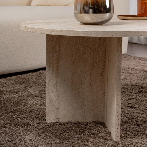 Τραπέζι Σαλονιού (119x60x40) A-G Sable 909NRD1103 Travertine