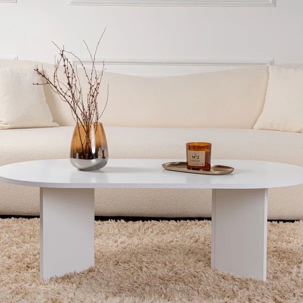 Τραπέζι Σαλονιού (119x60x40) A-G Sable 909NRD1108 White