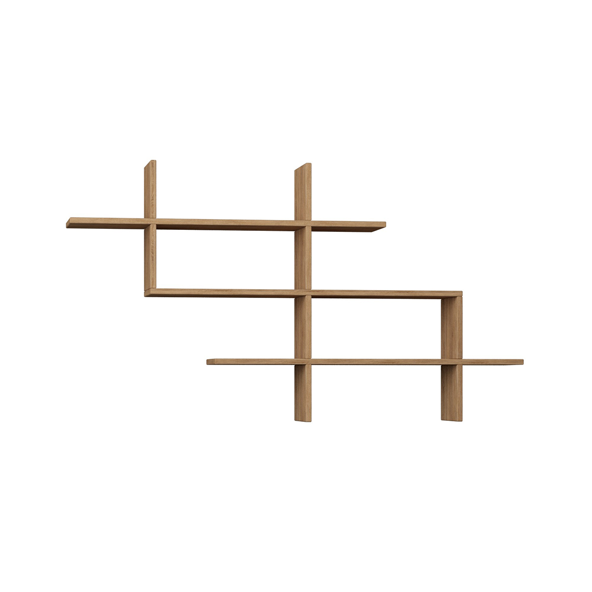 Ραφιέρα Τοίχου 8 Θέσεων (150X22X82) A-G Halic 776Hms3668 Oak Οργάνωση & Αποθήκευση Ράφια Spitishop