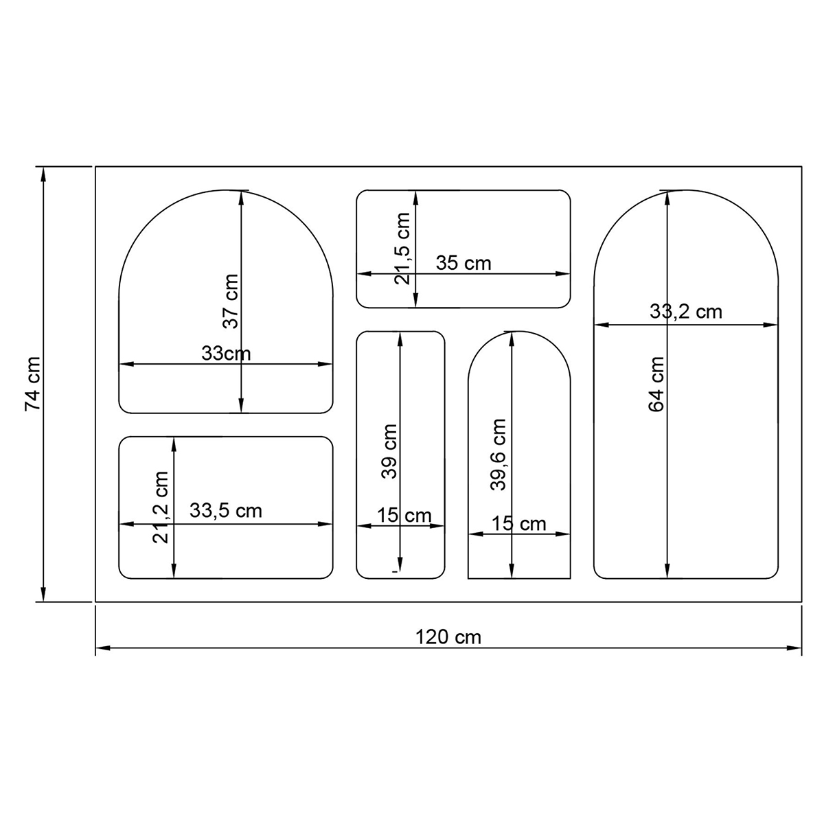 Μπουφές (120X37X74) A-G Liva 120 125Gln1220 White Έπιπλα Μπουφέδες - Κονσόλες Spitishop
