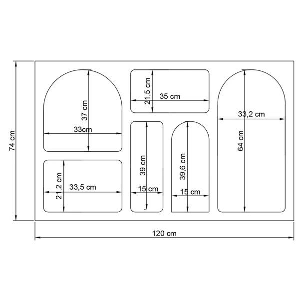 Μπουφές (120x37x74) A-G Liva 120 125GLN1220 White