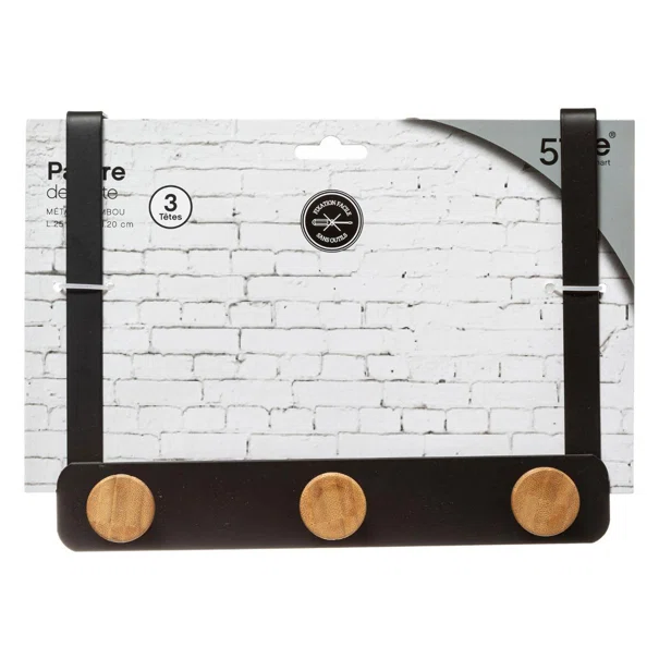 Κρεμάστρα Πόρτας 3 Θέσεων F-V Hooks Black 151569A