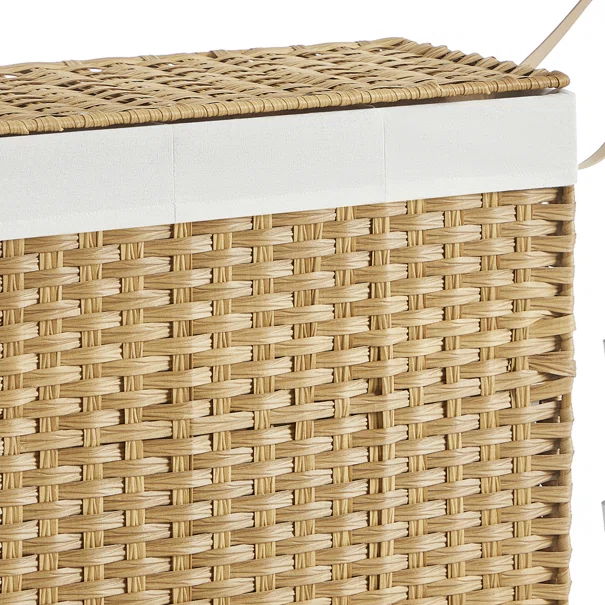 Καλάθι Απλύτων 3 Θέσεων Με Ροδάκια (66x33x66) Songmics LCB363N01