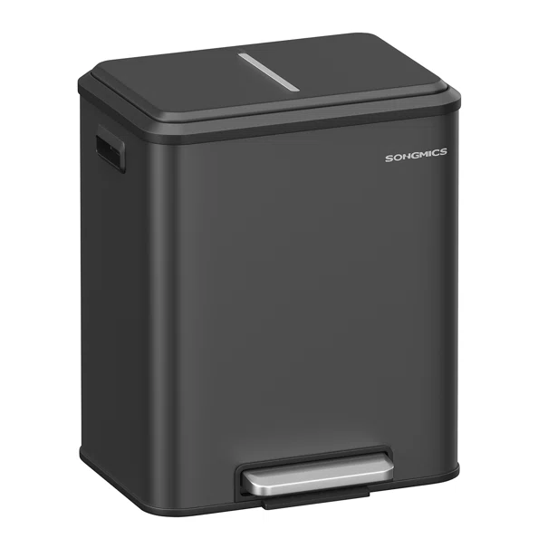 Κάδος Απορριμμάτων Διπλός (41.7x33.2x49.4) Songmics 30lt LTB544B02