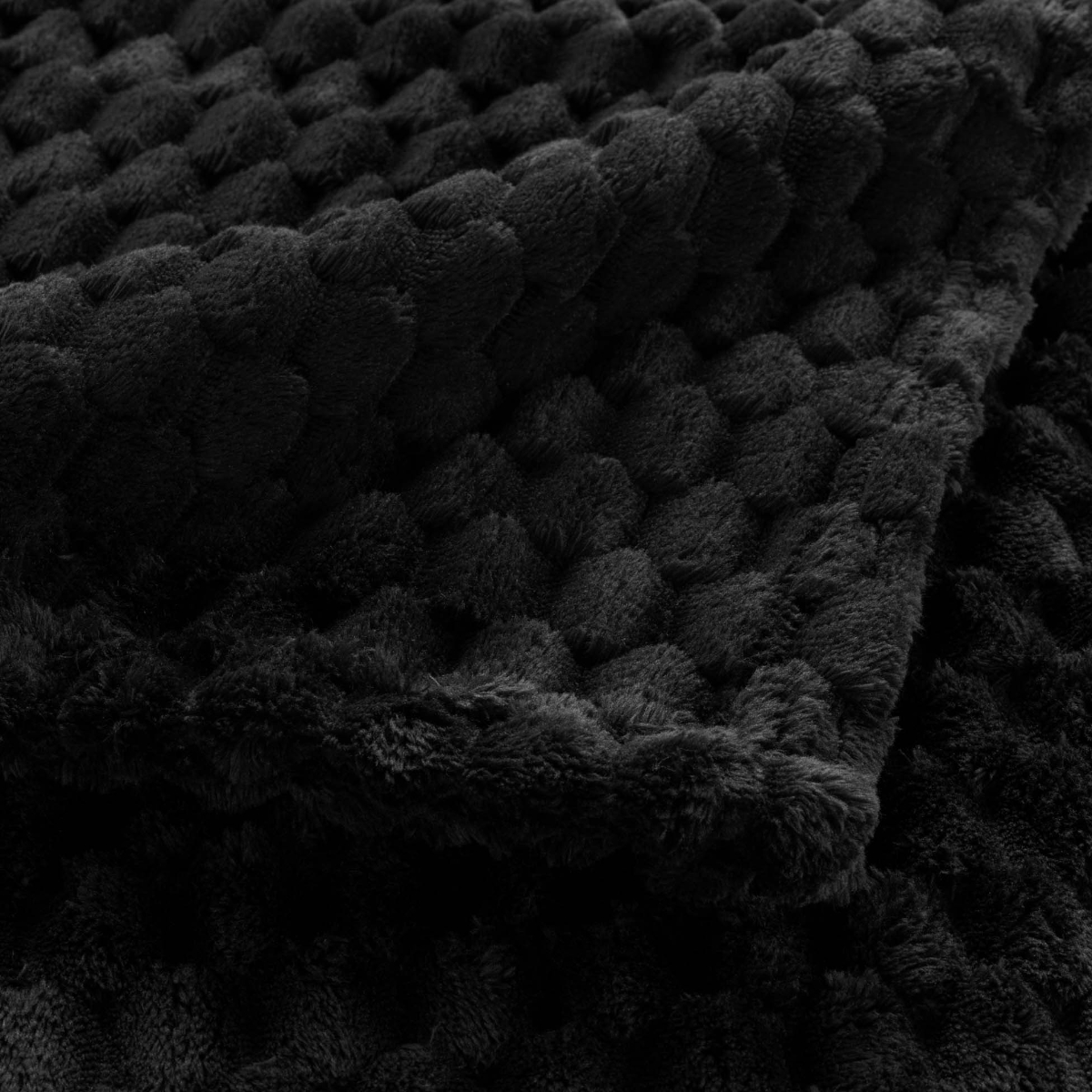 Κουβέρτα Καναπέ Fleece (125X150) L-C Mini Frosty Noir 1612810 Λευκά Είδη Σαλονιού Κουβέρτες Spitishop