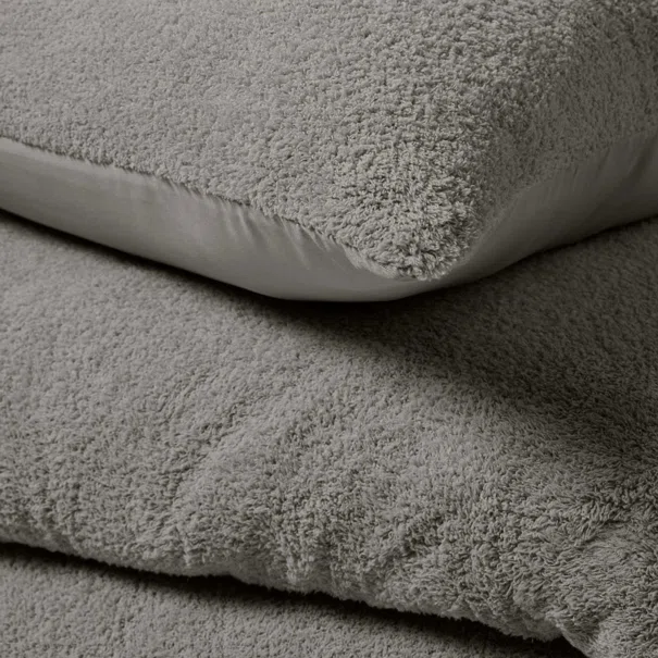 Παπλωματοθήκη Fleece Υπέρδιπλη (220x240) + Διακοσμητικές Μαξιλαροθήκες L-C Helena Anthracite 1645200