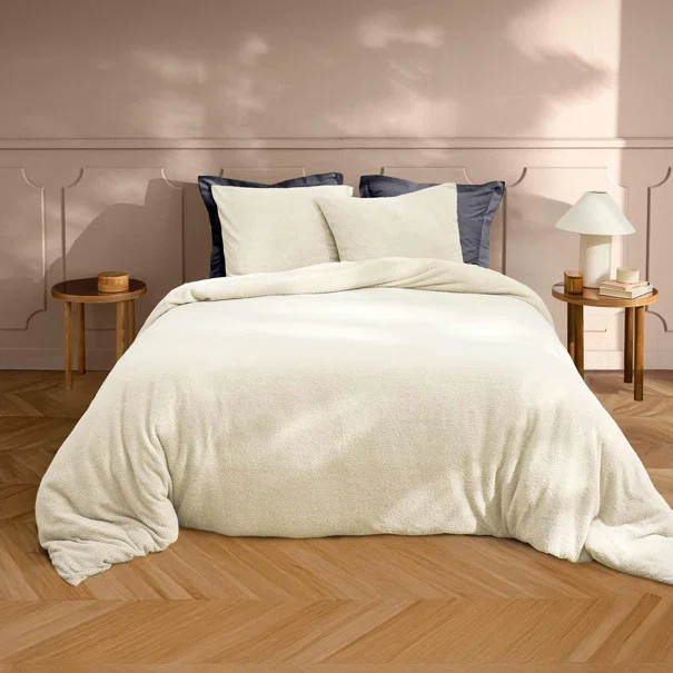 Παπλωματοθήκη Fleece Υπέρδιπλη (220x240) + Διακοσμητικές Μαξιλαροθήκες L-C Helena Naturel 1645201
