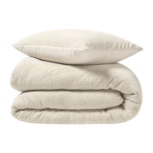 Παπλωματοθήκη Fleece Υπέρδιπλη (220x240) + Διακοσμητικές Μαξιλαροθήκες L-C Helena Naturel 1645201