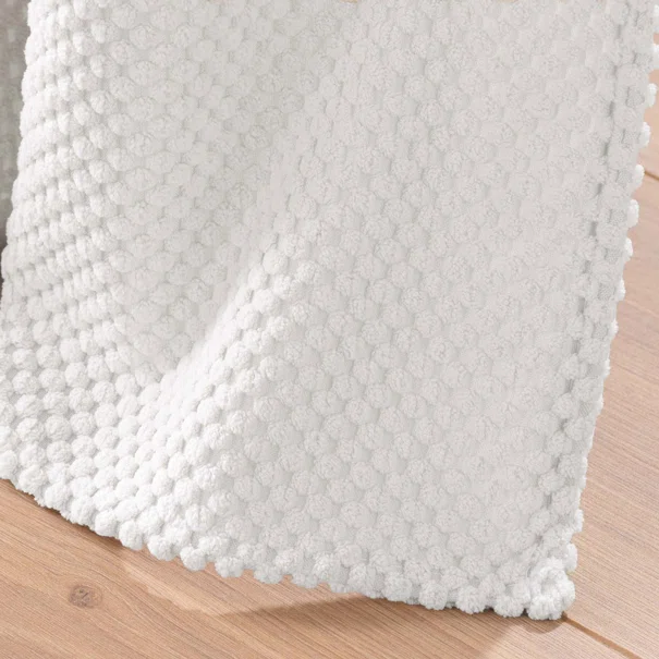 Κουρτίνα Βελουτέ (140x260) Με Τρουκς L-C Java Blanc 1612774