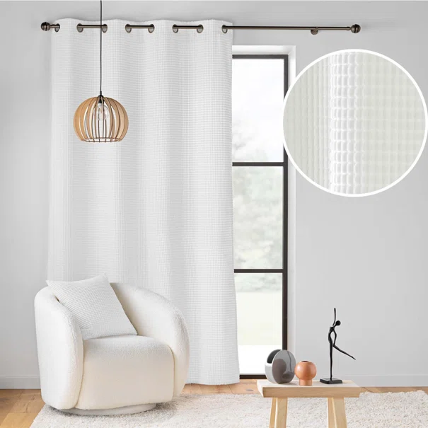 Κουρτίνα Βελουτέ (140x260) Με Τρουκς L-C Swing Blanc 1612770