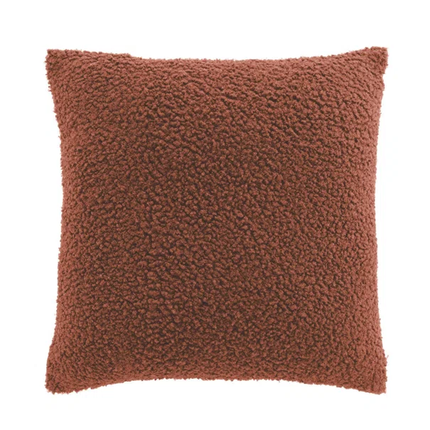 Διακοσμητική Μαξιλαροθήκη Μπουκλέ (40x40) L-C Woolen Terracotta 1612920