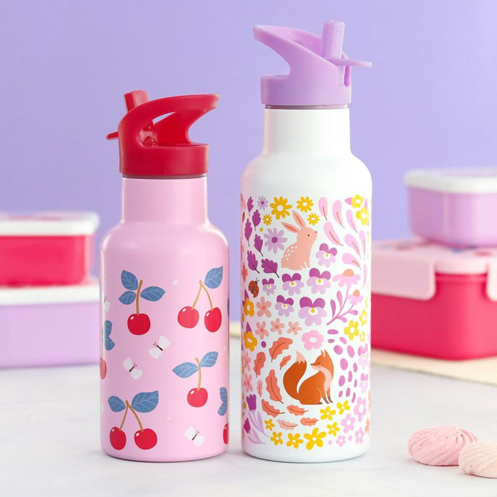 Παγούρι - Θερμός 350Ml με Καλαμάκι Α Little Lovely Company Cherries Dbssch88 Παιδικά Είδη Φαγητού & Αξεσουάρ Σερβιρίσματος Παγούρια Spitishop