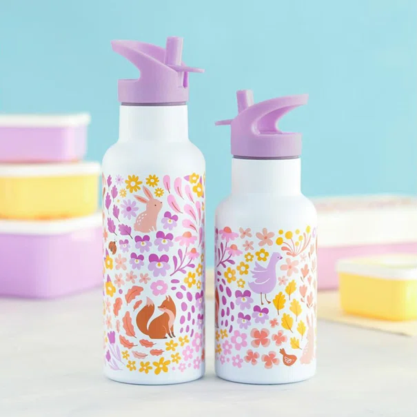 Παγούρι - Θερμός 350ml Με Καλαμάκι Α Little Lovely Company Fower Garden DBSSFG89