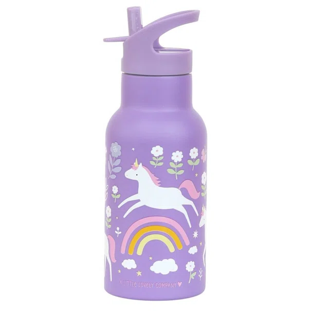 Παγούρι - Θερμός 350ml Με Καλαμάκι Α Little Lovely Company Unicorn Dreams DBSSUD77