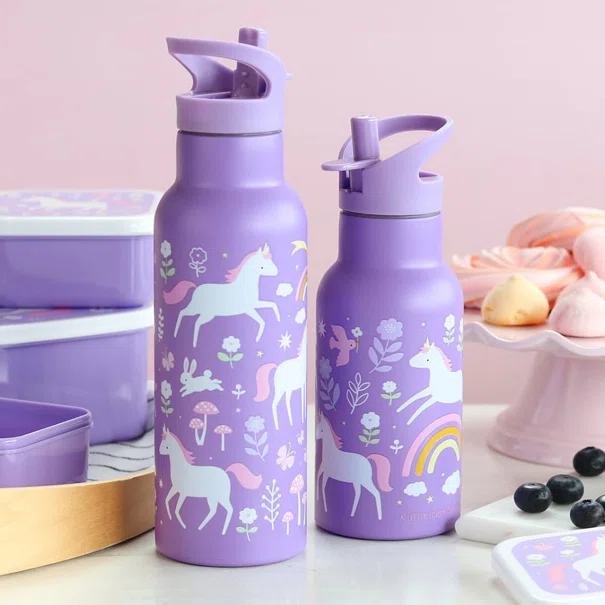 Παγούρι - Θερμός 350ml Με Καλαμάκι Α Little Lovely Company Unicorn Dreams DBSSUD77