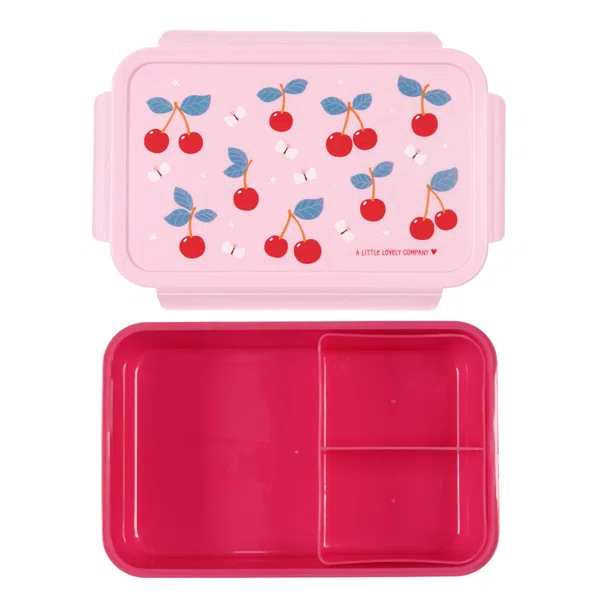 Φαγητοδοχείο Με Χωρίσματα 1.2lt (22x14.5x7) Α Little Lovely Company Cherries BBCHPI78