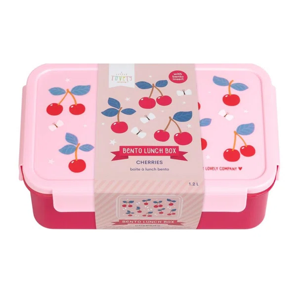 Φαγητοδοχείο Με Χωρίσματα 1.2lt (22x14.5x7) Α Little Lovely Company Cherries BBCHPI78
