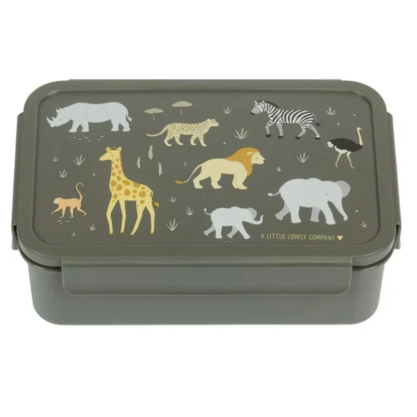 Φαγητοδοχείο Με Χωρίσματα 1.2lt (22x14.5x7) Α Little Lovely Company Savanna BBSAGR65
