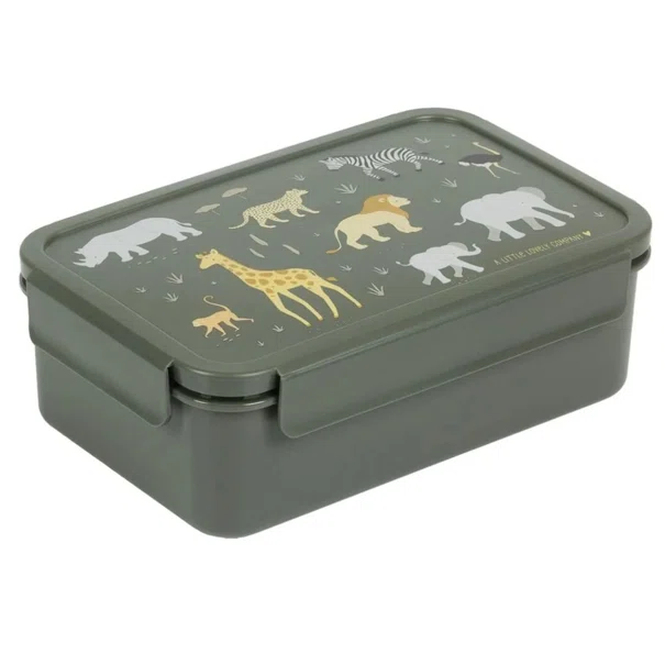 Φαγητοδοχείο Με Χωρίσματα 1.2lt (22x14.5x7) Α Little Lovely Company Savanna BBSAGR65
