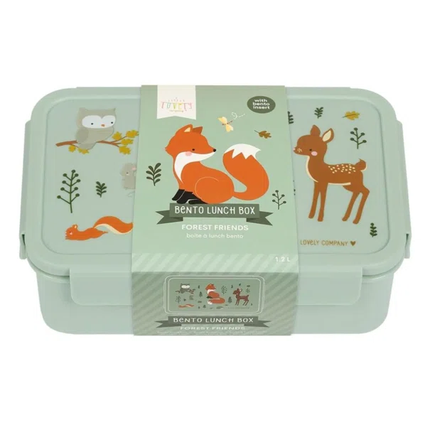 Φαγητοδοχείο Με Χωρίσματα 1.2lt (22x14.5x7) Α Little Lovely Company Forest Friends BBFFMI66