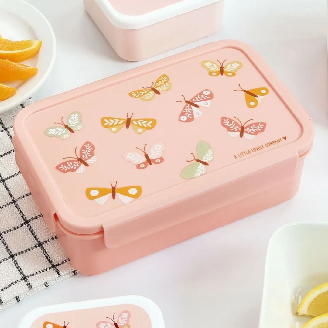 Φαγητοδοχείο Με Χωρίσματα 1.2lt (22x14.5x7) Α Little Lovely Company Butterflies BBBUPI67