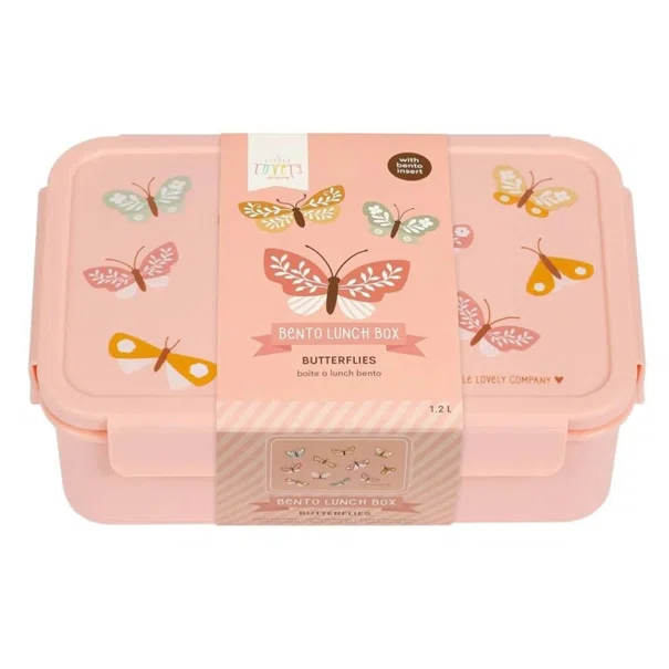 Φαγητοδοχείο Με Χωρίσματα 1.2lt (22x14.5x7) Α Little Lovely Company Butterflies BBBUPI67