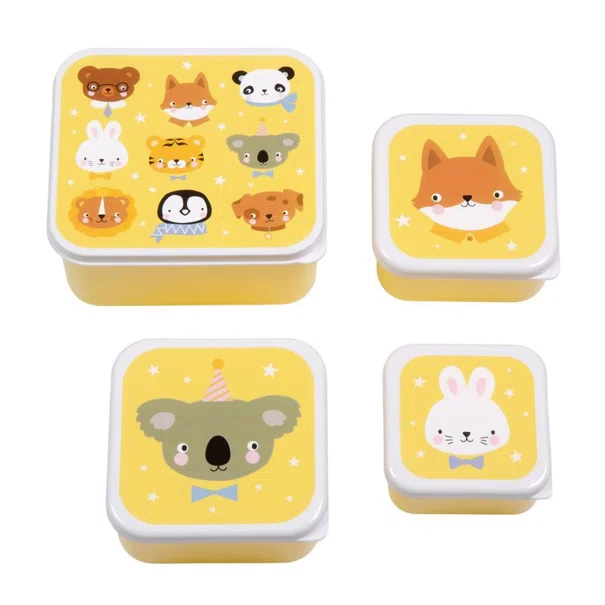 Φαγητοδοχεία (Σετ 4τμχ) Α Little Lovely Company Animal Friends SBSEAF81