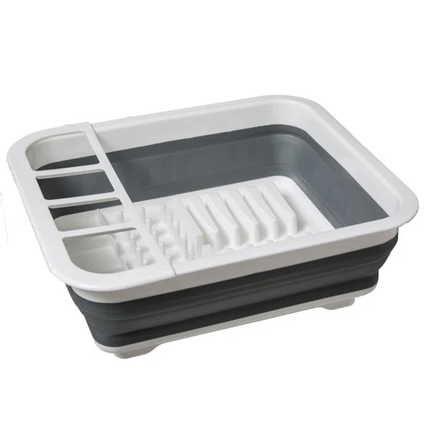 Πτυσσόμενο Στραγγιστήρι Πιάτων (36.5x31.5x13) F-V Retractable Drainer Grey 169156