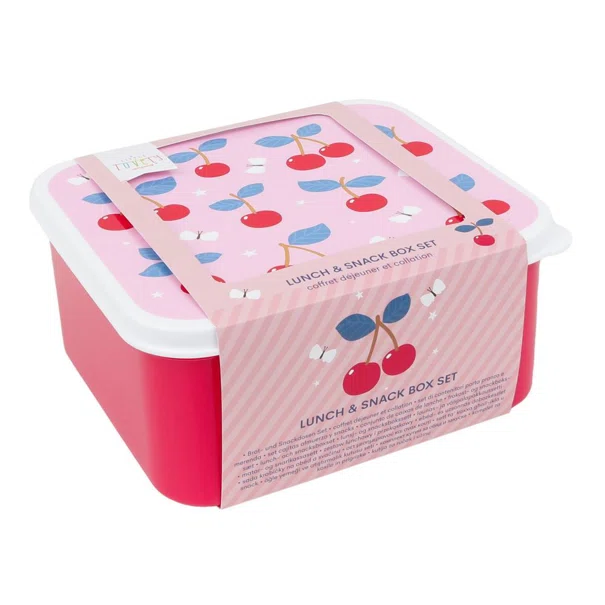 Φαγητοδοχεία (Σετ 4τμχ) Α Little Lovely Company Cherries SBSECH82