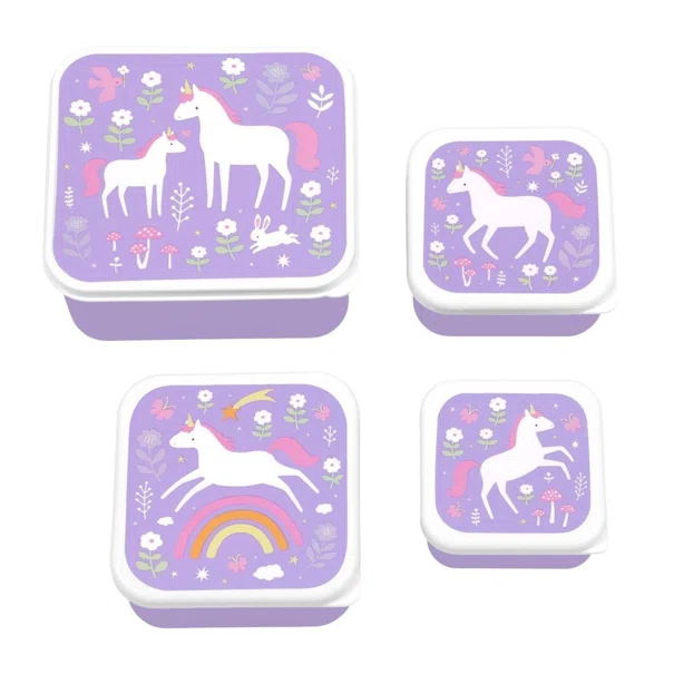 Φαγητοδοχεία (Σετ 4τμχ) Α Little Lovely Company Unicorn Dreams SBSEUD73