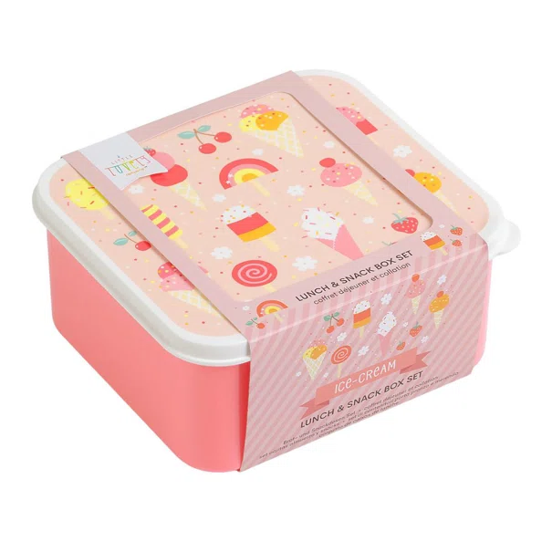 Φαγητοδοχεία (Σετ 4τμχ) Α Little Lovely Company Ice-Cream SBSEIC61