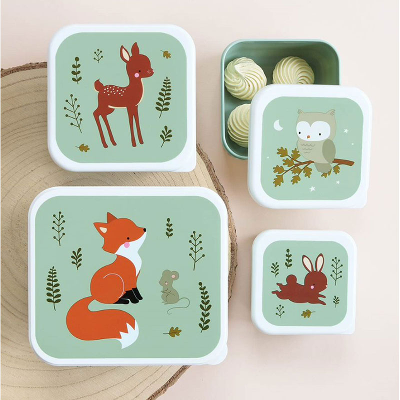 Φαγητοδοχεία (Σετ 4τμχ) Α Little Lovely Company Forest Friends SBSEFF45