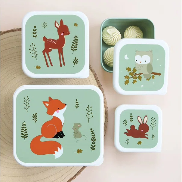 Φαγητοδοχεία (Σετ 4τμχ) Α Little Lovely Company Forest Friends SBSEFF45