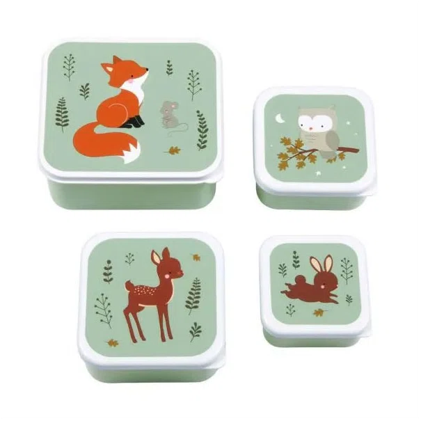 Φαγητοδοχεία (Σετ 4τμχ) Α Little Lovely Company Forest Friends SBSEFF45