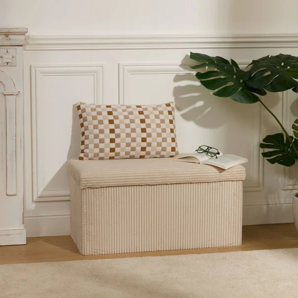 Ταμπουρέ Με Αποθηκευτικό Χώρο (76x38x38) A-S Arum Ivory 207382A