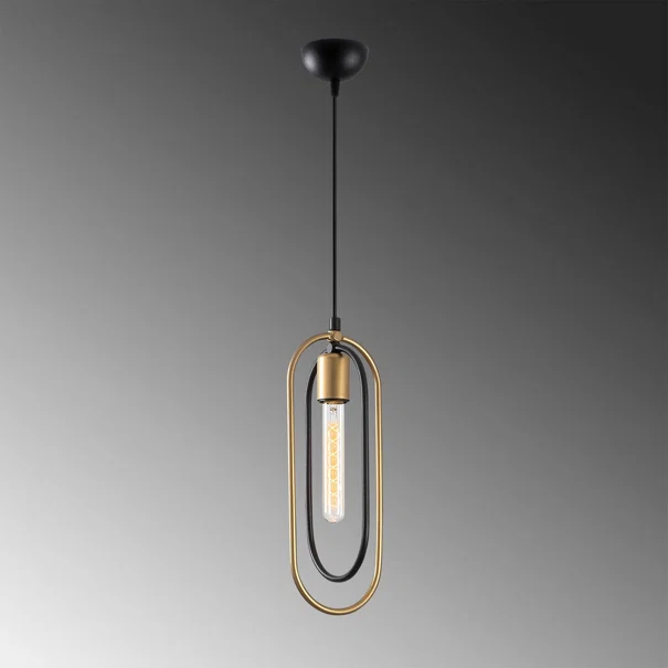 Φωτιστικό Οροφής Μονόφωτο A-G Cerco 584TTM1192 Black/Gold