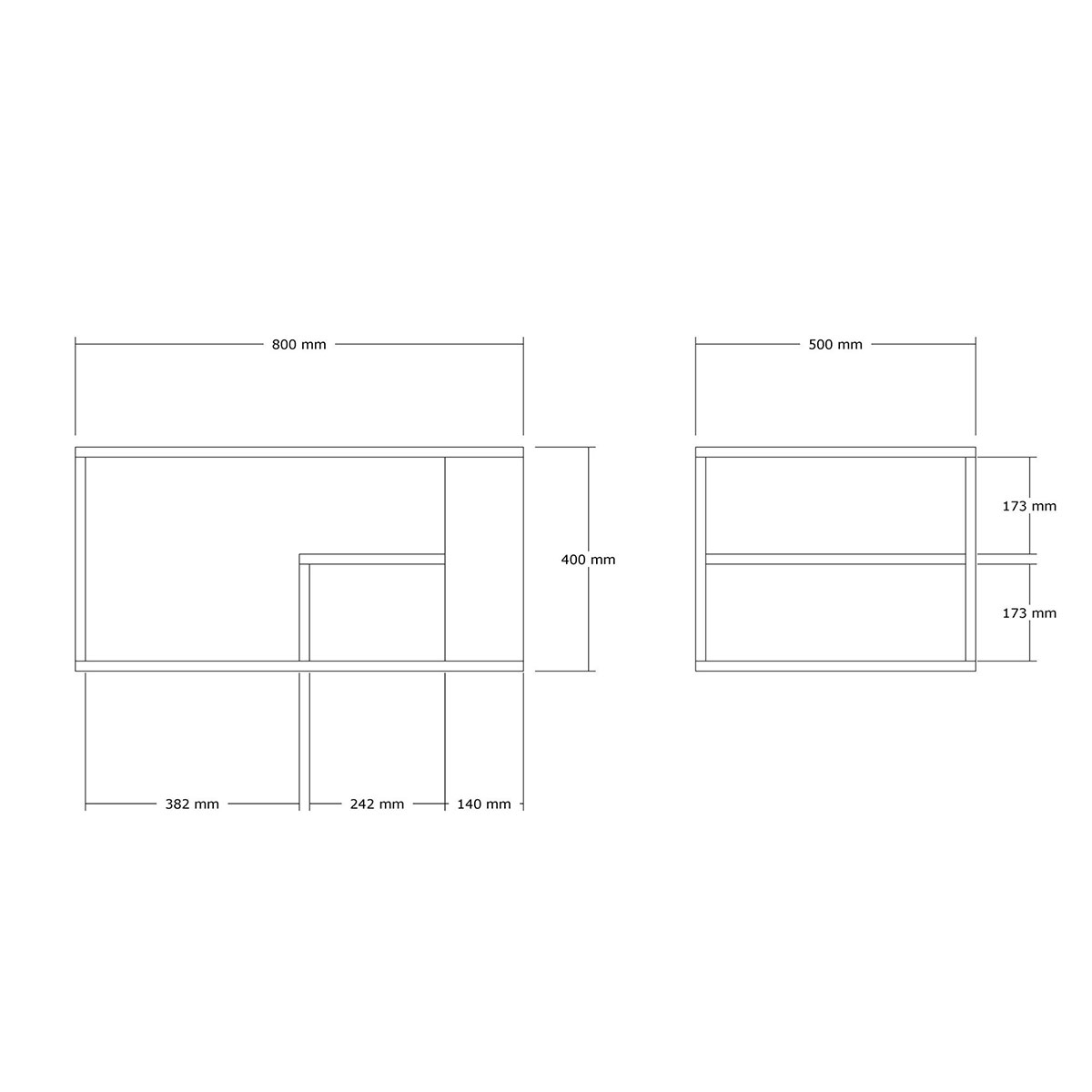 Τραπέζι Σαλονιού με 3 Ράφια (80X50X40) A-G Eros 495Sse2111 Travertine Έπιπλα Τραπεζάκια Μέσης Spitishop